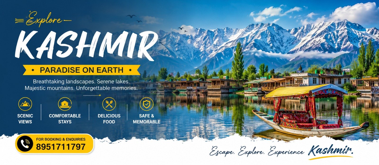 Autumn Kashmir Travel Banner